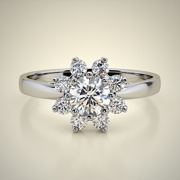 PAVE SOLITAIRE RING ENG044